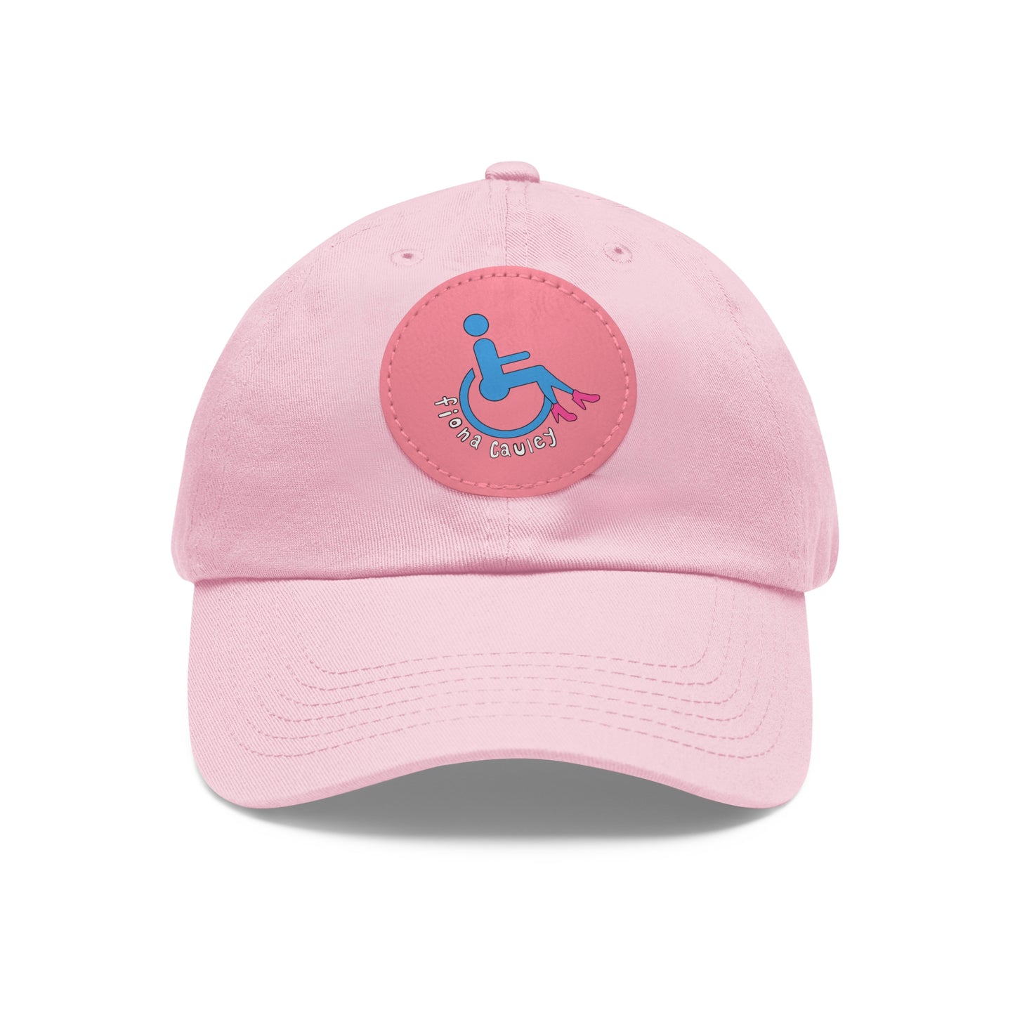 Dad Hat with Leather Patch (Round)